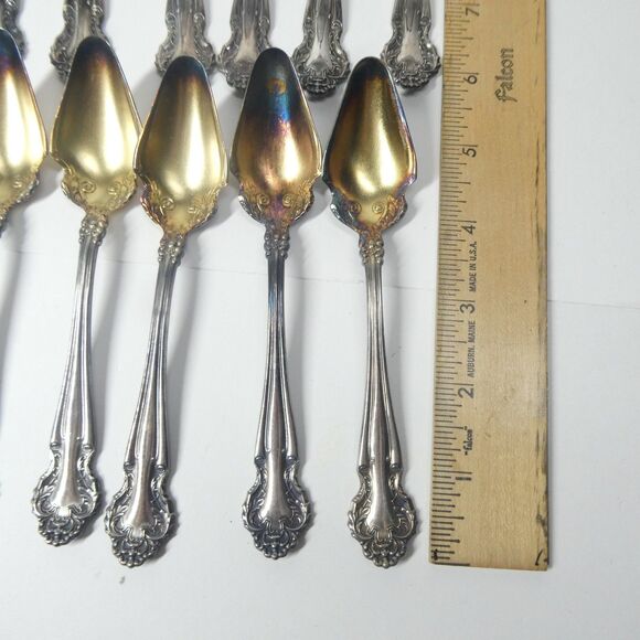 Cedric 1906 Silverplate - Set of 12 Fruit Orange Spoons International Wm. Rogers - Picture 5 of 7
